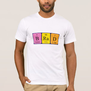Skjorta för Brad periodisk bordnamn T Shirt