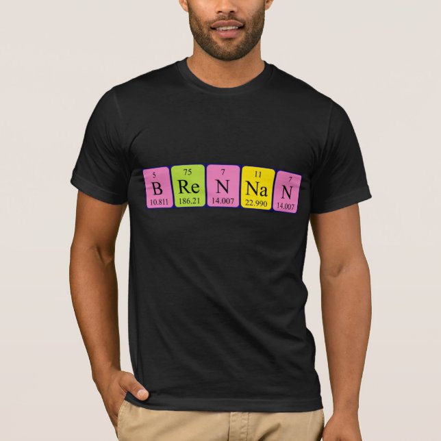 Skjorta för Brennan periodisk bordnamn T-shirt (Framsida)