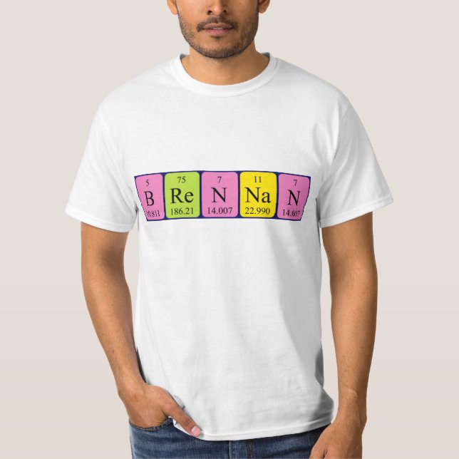 Skjorta för Brennan periodisk bordnamn T-shirt (Framsida)