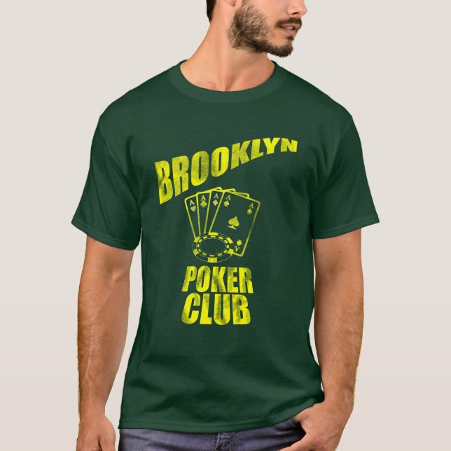 Skjorta för Brooklyn pokerklubb T Tee (Framsida)