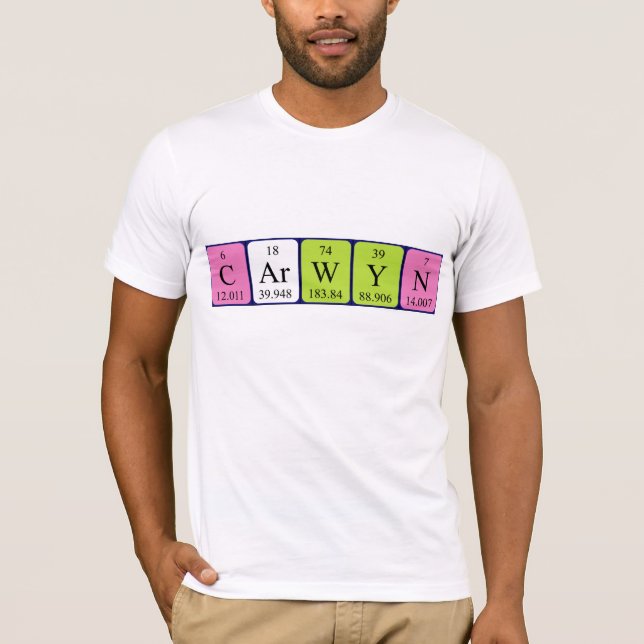 Skjorta för Carwyn periodisk bordnamn T-shirt (Framsida)