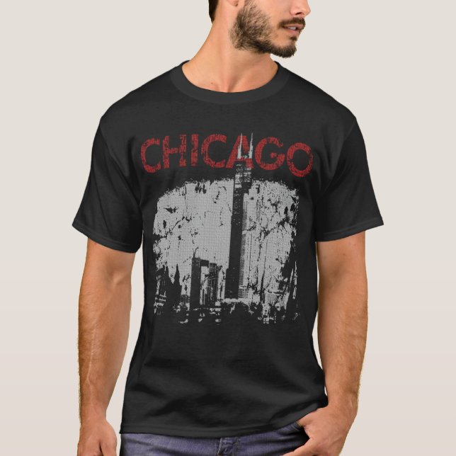 Skjorta för Chicago horisont t Tröja (Framsida)