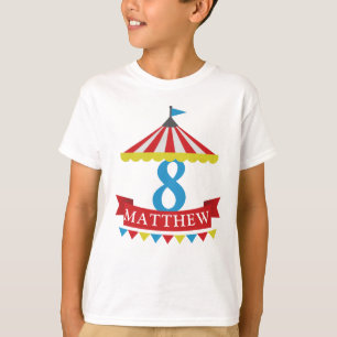 Skjorta för cirkustemafödelsedag - anpassade t shirt