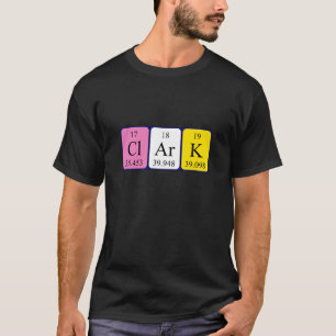 Skjorta för Clark periodisk bordnamn T Shirt