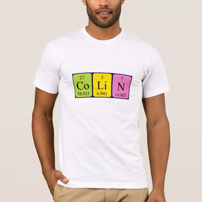 Skjorta för Colin periodisk bordnamn T-shirt (Framsida)