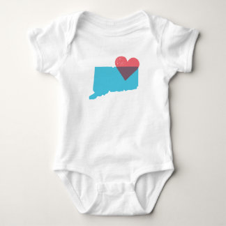 Skjorta för Connecticut statlig kärlekbaby T-shirt