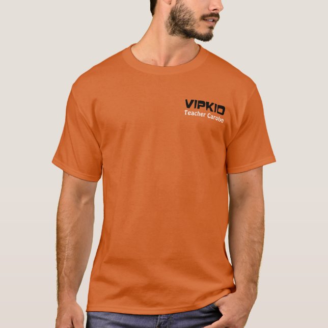 Skjorta för Customizeable VIPKID lärare T T Shirt (Framsida)