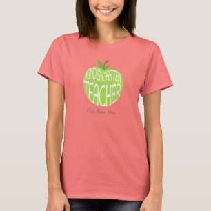 Skjorta för dagislärare T - gröna Apple Tee Shirt
