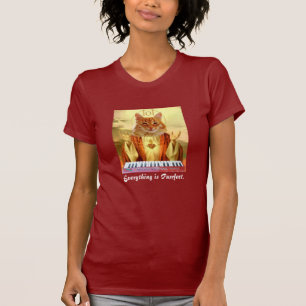 skjorta för dam för tangentbordkattkyrka tee shirt