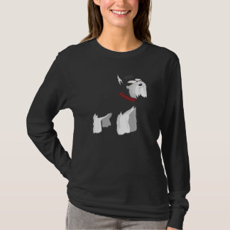Skjorta för damer för miniatyrSchnauzerhund T-shirt
