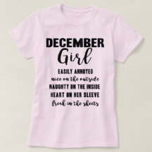 Skjorta för damer T för gåva för December
