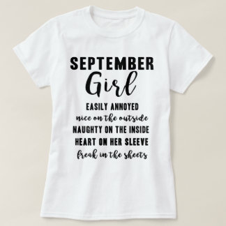 Skjorta för damer T för gåva för September Tröja