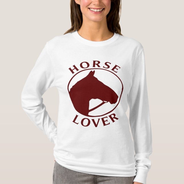 SKJORTA FÖR DAMHÄSTÄLSKARE LONGSLEEVE T SHIRT (Framsida)