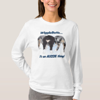 Skjorta för damlångärmadaustralian shepherd t-shirt