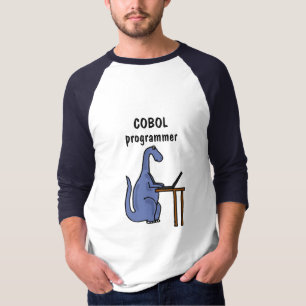 Skjorta för Dinosaur för ALCOBOL programmerare T-shirt