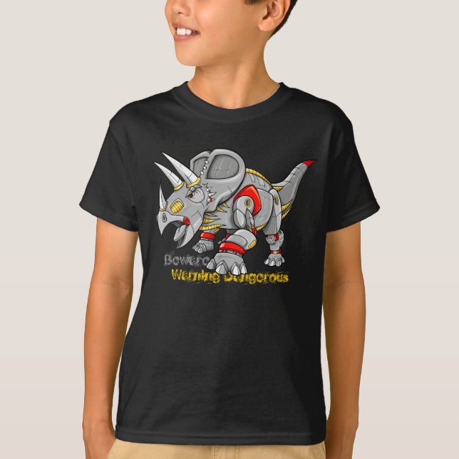 Skjorta för Dinosaur för Triceratops för Tee Shirt (Framsida)