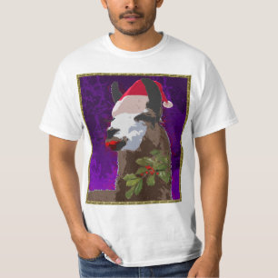 Skjorta för dramaLlamajul - lila T Shirt
