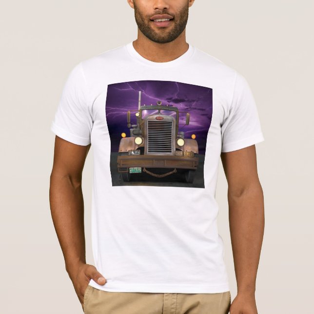 Skjorta för duelllastbilutslagsplats t-shirt (Framsida)