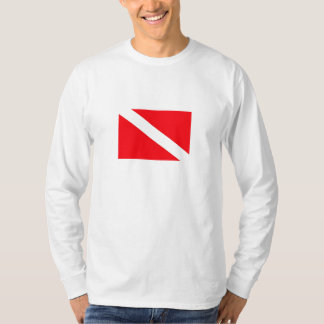 Skjorta för dykflaggalångärmad tee shirt