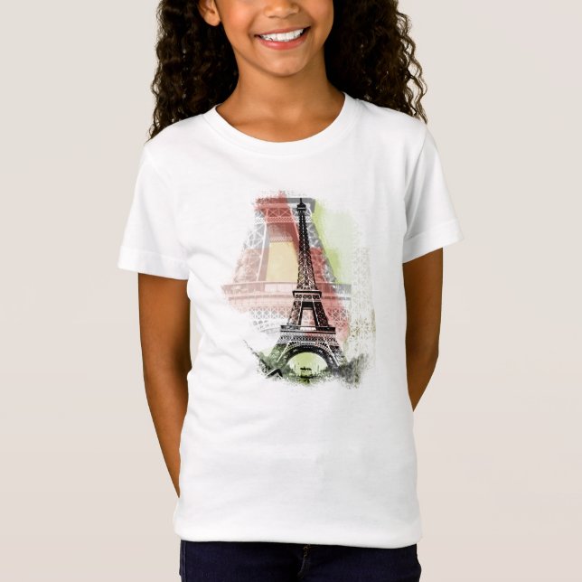 Skjorta för Eiffel tornbarn T Shirt (Framsida)