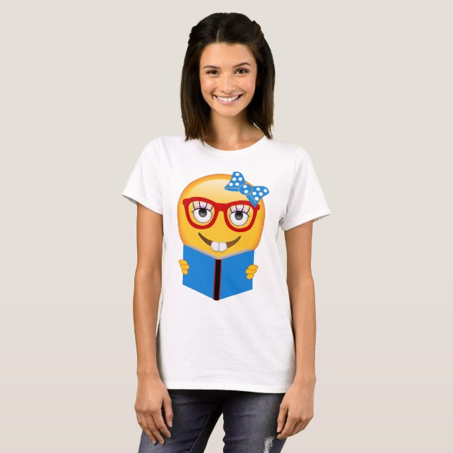 Skjorta för Emoji Nerdbokmal Tee Shirt (Hel framsida)