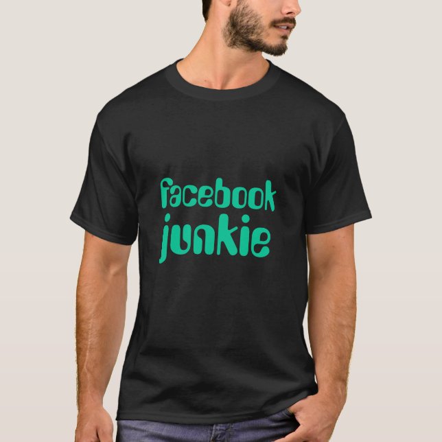 skjorta för facebookknarkare t tee shirt (Framsida)
