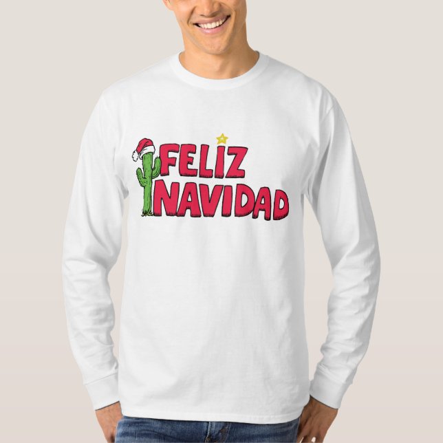 Skjorta för Feliz Navidad tröja T (Framsida)