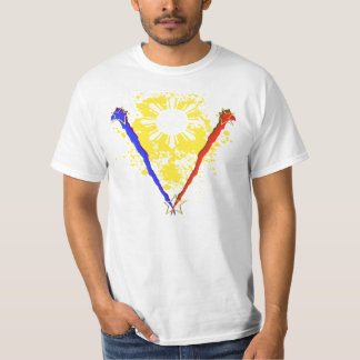Skjorta för flagga för v-stil filippinsk tee