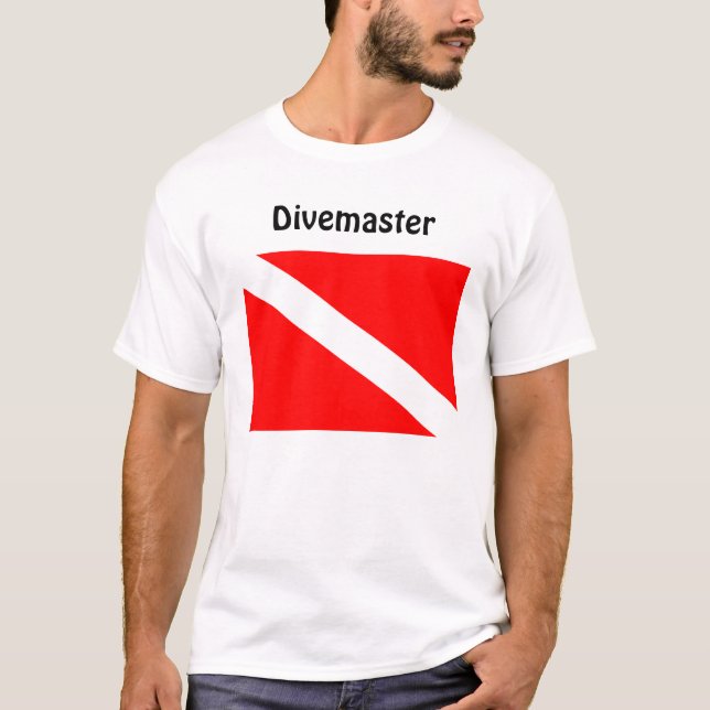 Skjorta för flagga T för Divemaster dykare T-shirt (Framsida)