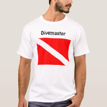 Skjorta för flagga T för Divemaster dykare