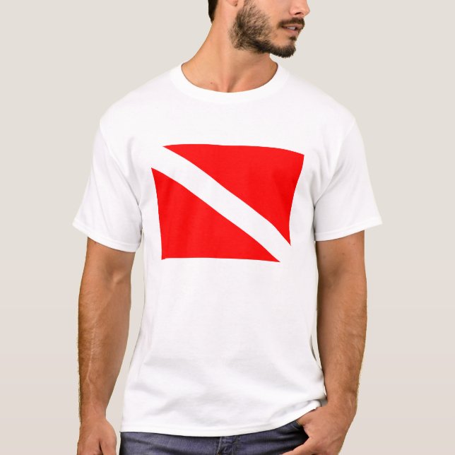 Skjorta för flagga T för dykare nedanför Tee Shirt (Framsida)