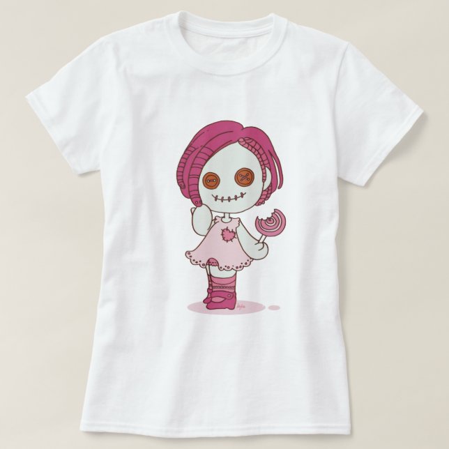 skjorta för flicka för pumpapopsiclezombie t-shirt (Design framsida)