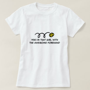 Skjorta för flickatennis t med roligt tee