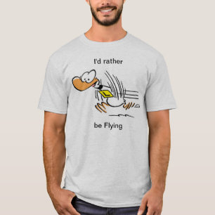 Skjorta för flyg för Ding anka rolig Tee Shirt