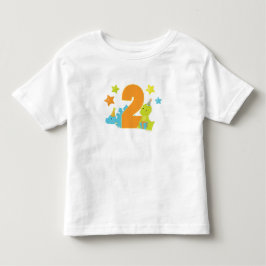Skjorta för födelsedag för babyDinosaurs två årig T-shirt