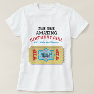Skjorta för födelsedag för personligvintagecirk t shirt