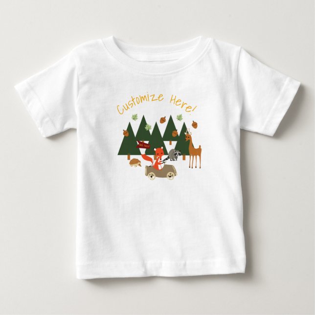 Skjorta för födelsedag för skogsmarkskogdjur t-shirt (Framsida)