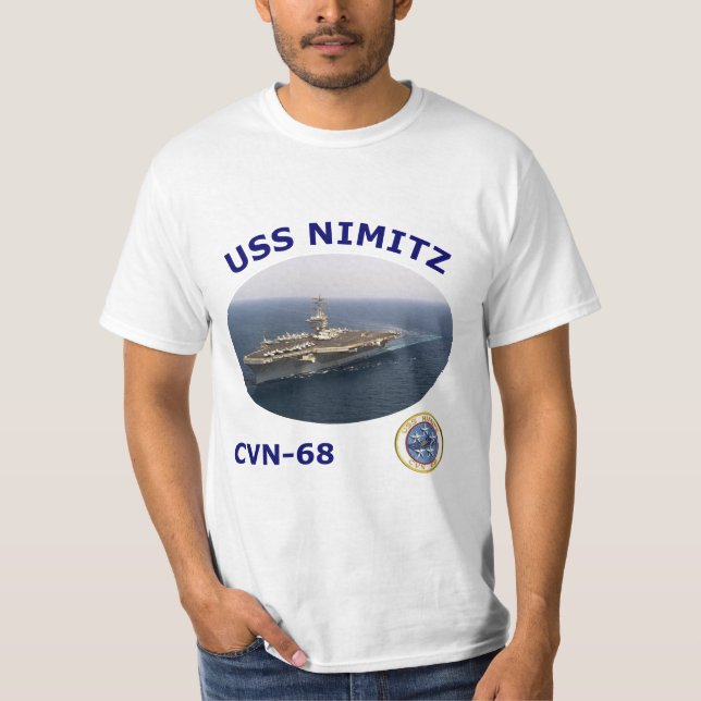 Skjorta för foto T för CVN 68 USS Nimitz Tee (Framsida)