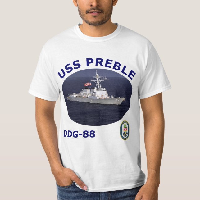 Skjorta för foto T för DDG 88 USS Preble T Shirt (Framsida)