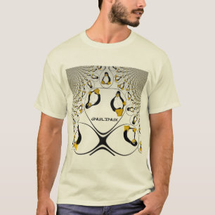 Skjorta för Fractal GNU/Linux Tee Shirt
