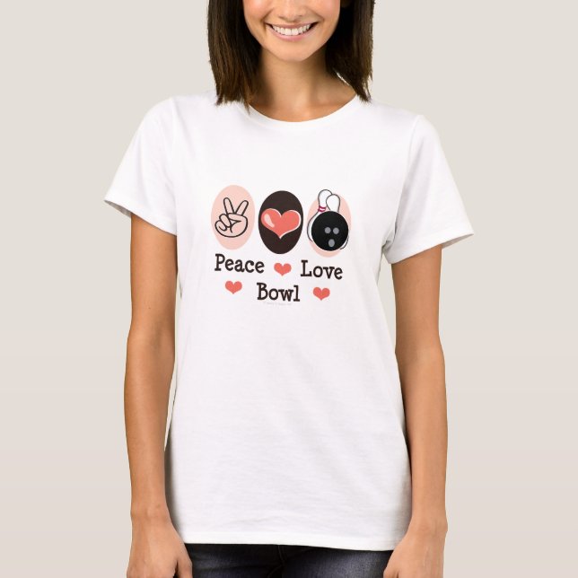 Skjorta för fredkärlekbunke T Tee Shirt (Framsida)