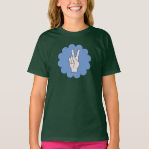 Skjorta för fredsteckenflower powerflickor t shirt
