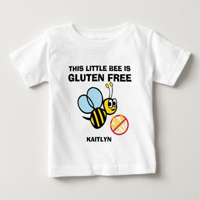 Skjorta för fri humla för Gluten Celiac vaken T Shirt (Framsida)