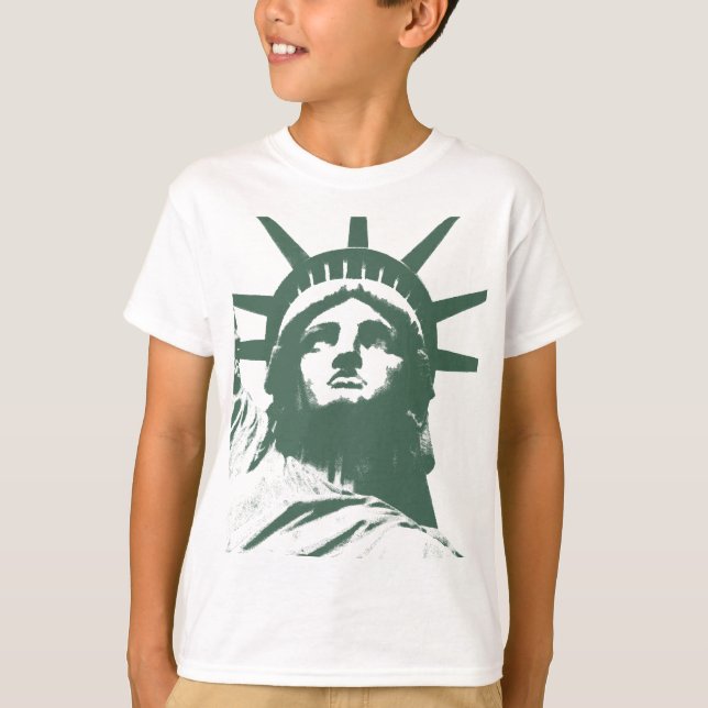 Skjorta för frihetsgudinnan för barnNew York Tee Shirt (Framsida)
