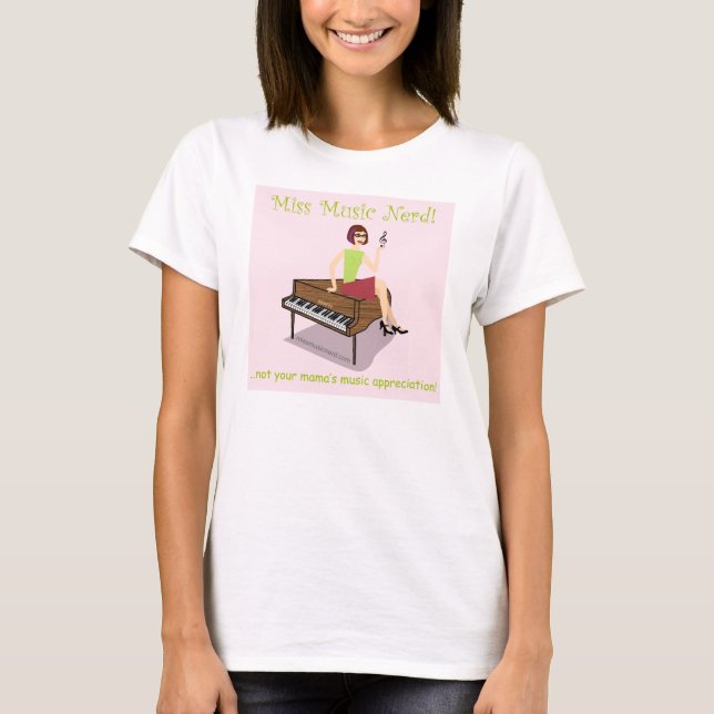 Skjorta för Fröcken musikNerd T Shirt (Framsida)