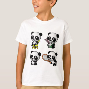 Skjorta för FYRA PANDAS - välj stil - anpassade Tee Shirt