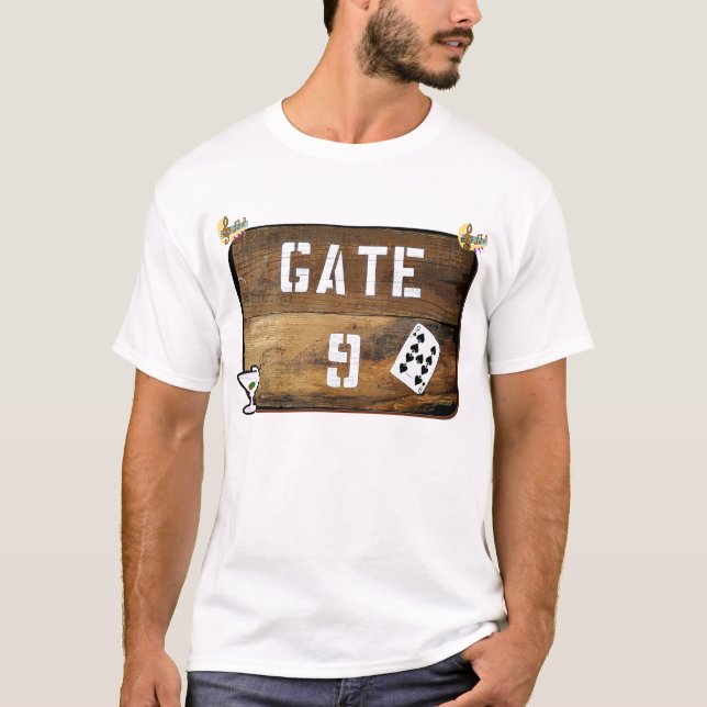 Skjorta för Gate9gear-vit T Shirt (Framsida)