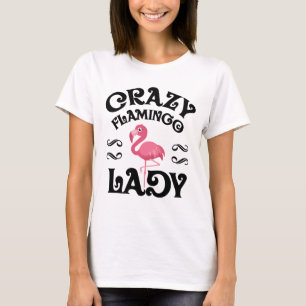 Skjorta för gåva för galen Flamingodam rolig T Shirt