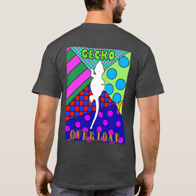 Skjorta för Geckoöverbelastningsaffisch T Shirt (Baksida)
