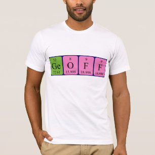 Skjorta för Geoff periodisk bordnamn T-shirt